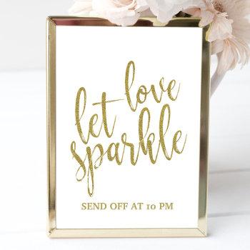 Small Sparkler Send Off Gold Affordable Wedding Sign Front View