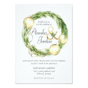 Small Sparkling Cheer Greenery Wreath Wedding Front View