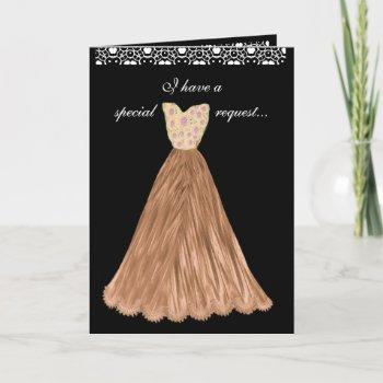 special request - wedding invitation bronze gown