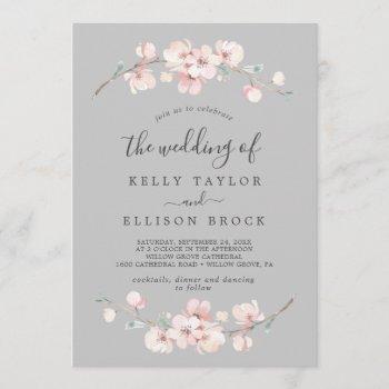 spring cherry blossom | gray the wedding of invitation
