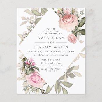 spring floral wedding invitation