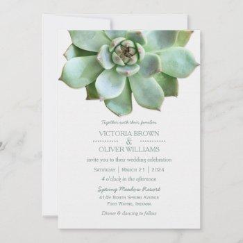 Small Spring Succulent Botanical Wedding Front View