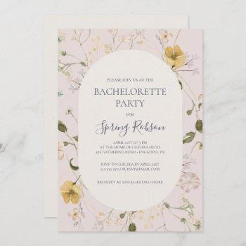 spring wildflower | blush bachelorette party  invitation