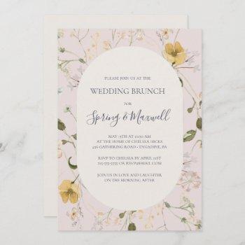 spring wildflower | blush wedding brunch invitation