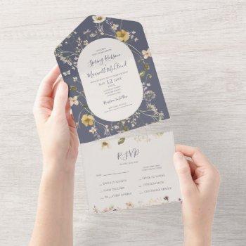 spring wildflower | dusty purple seal and send all in one invitation
