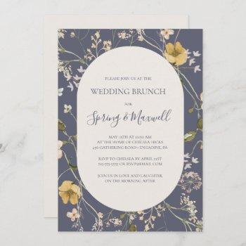 spring wildflower | dusty purple wedding brunch invitation