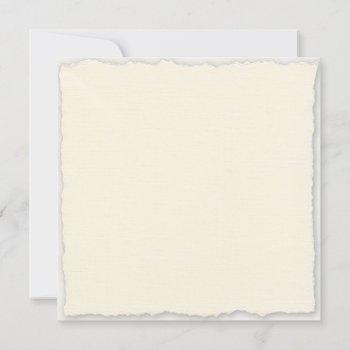 Small Square Faux Deckle Wedding  Template Front View