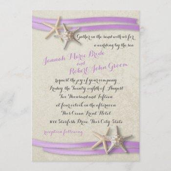 Small Starfish And Purple Ribbon Front View