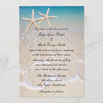Small Starfish Beach Wedding Front View