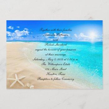 starfish destination beach wedding invitation