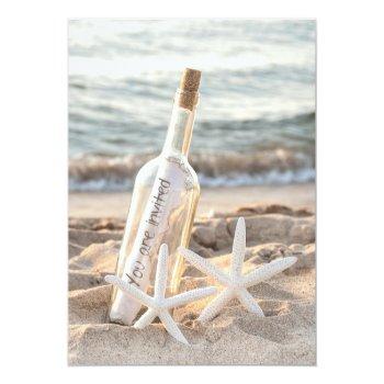 Small Starfish Message In A Bottle Wedding Front View