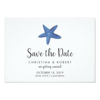 Small Starfish | Ocean Wedding Save The Date Front View