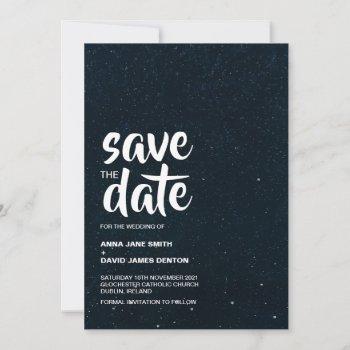 Small Starry Night Dreamy Save The Date Front View