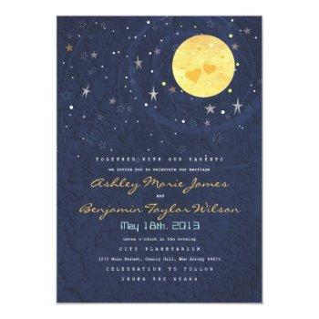 Small Starry Night Full Moon Wedding Front View