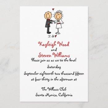 Small Stick Figure Wedding Front View
