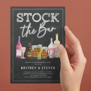 stock the bar couples engagement party invitation