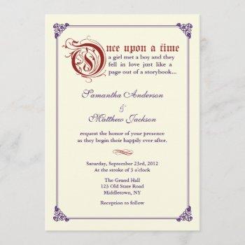 Small Storybook Fairytale Wedding  -red/purple Front View