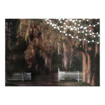 Small String Of Lights Rustic Oak Wedding Back View