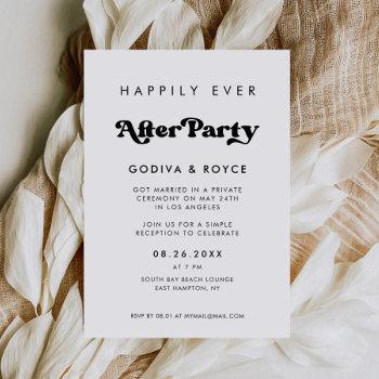 Small Stylish Black & White Happily Ever After Party Front View