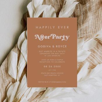 Small Stylish Retro Brown Sugar Happily Ever After Party Front View