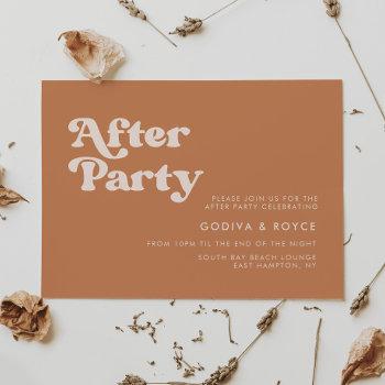 Small Stylish Retro Brown Sugar Wedding After Party Front View