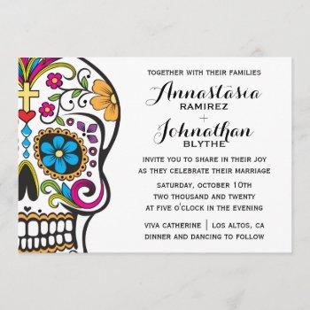 sugar skull wedding invitation