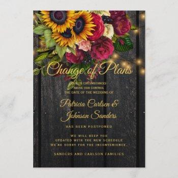 sunflower and roses wedding new date announcement