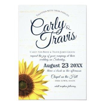Small Sunflower Country Rustic Wedding Front View