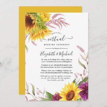 Small Sunflower Online Virtual Wedding Front View