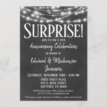 surprise anniversary party invitation chalkboard
