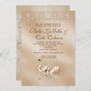swan wedding invitation invitation