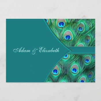 Small Teal Peacock Elegant Peacock Wedding Front View
