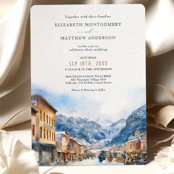 Small Telluride Colorado Ski Winter Wonderland Wedding Front View