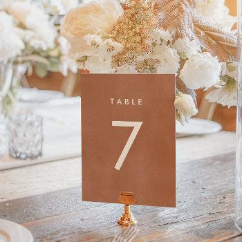 Small Terracotta Ombre | Minimalist Boho Table Number Front View