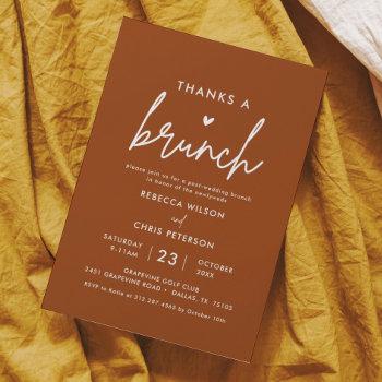thanks a brunch post wedding brunch invitation
