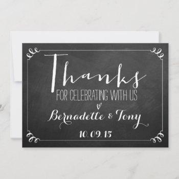 thanks for celebrating with us! wedding thank you invitation