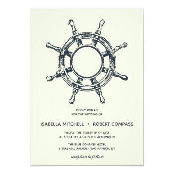 Small The Blue Ship's Wheel | Wedding Front View