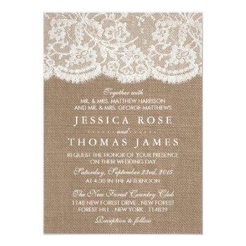 Small The Burlap & Lace Wedding Collection Front View
