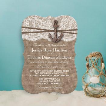 Small The Rustic Nautical Anchor Wedding Collection Front View
