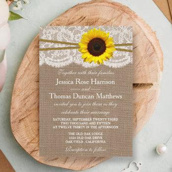 the rustic sunflower wedding collection invitation
