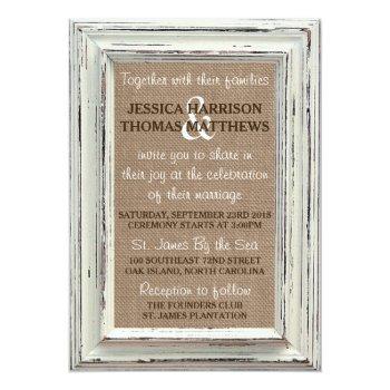 Small The Rustic White Frame & Burlap Wedding Collection Front View