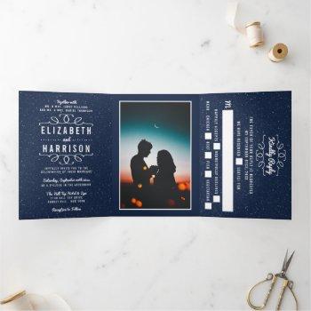 Small The Starry Night Wedding Suite Tri-fold Front View