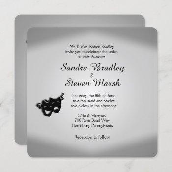 theater wedding invitation
