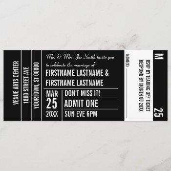 Small Ticket Stub White Area Party Front View