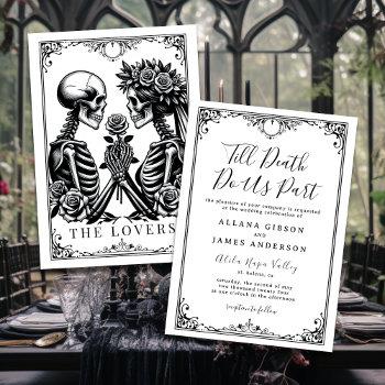 till death do us part tarot wedding invitation