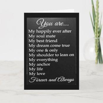 "to my happily ever after" & special someone card