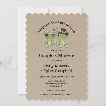 ©toadally in love frog couple wedding shower  invitation