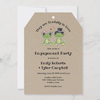 Small Toadally In Love Frog Engagement Shower Party © Front View
