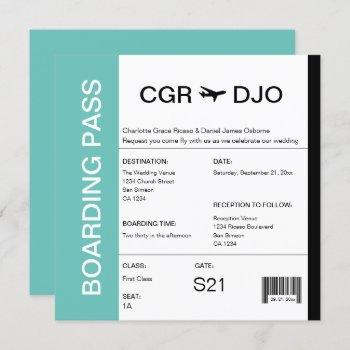 travel boarding pass wedding ticket invitation