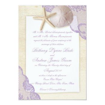 Small Treasured Beach Lavender Wedding Front View